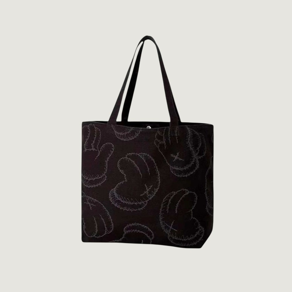 Uniqlo x KAWS Companion Tote Bag Hands Embroidery Black